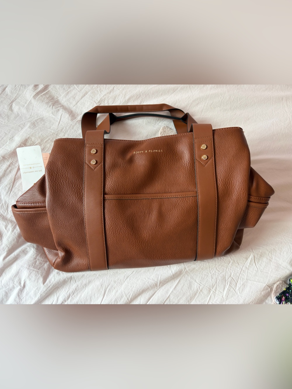 Poppy & Peonies Mini Voyager in Chestnut